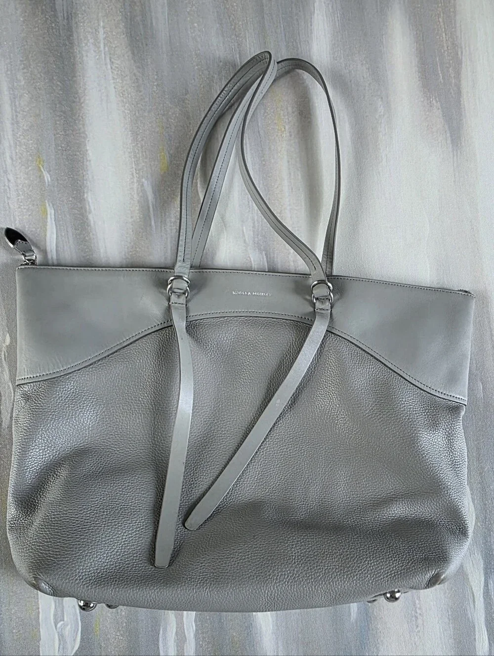 Rebecca Minkoff Gray Pebbled Leather Tote